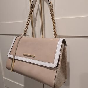 Elegant Beige and White Women's Bag